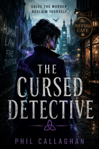 A mock up of The Cursed Detective book cover